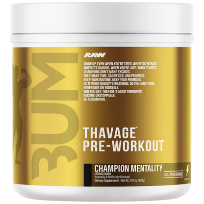 Raw Nutrition Bum Thavage Pre-Workout 40 Servicios