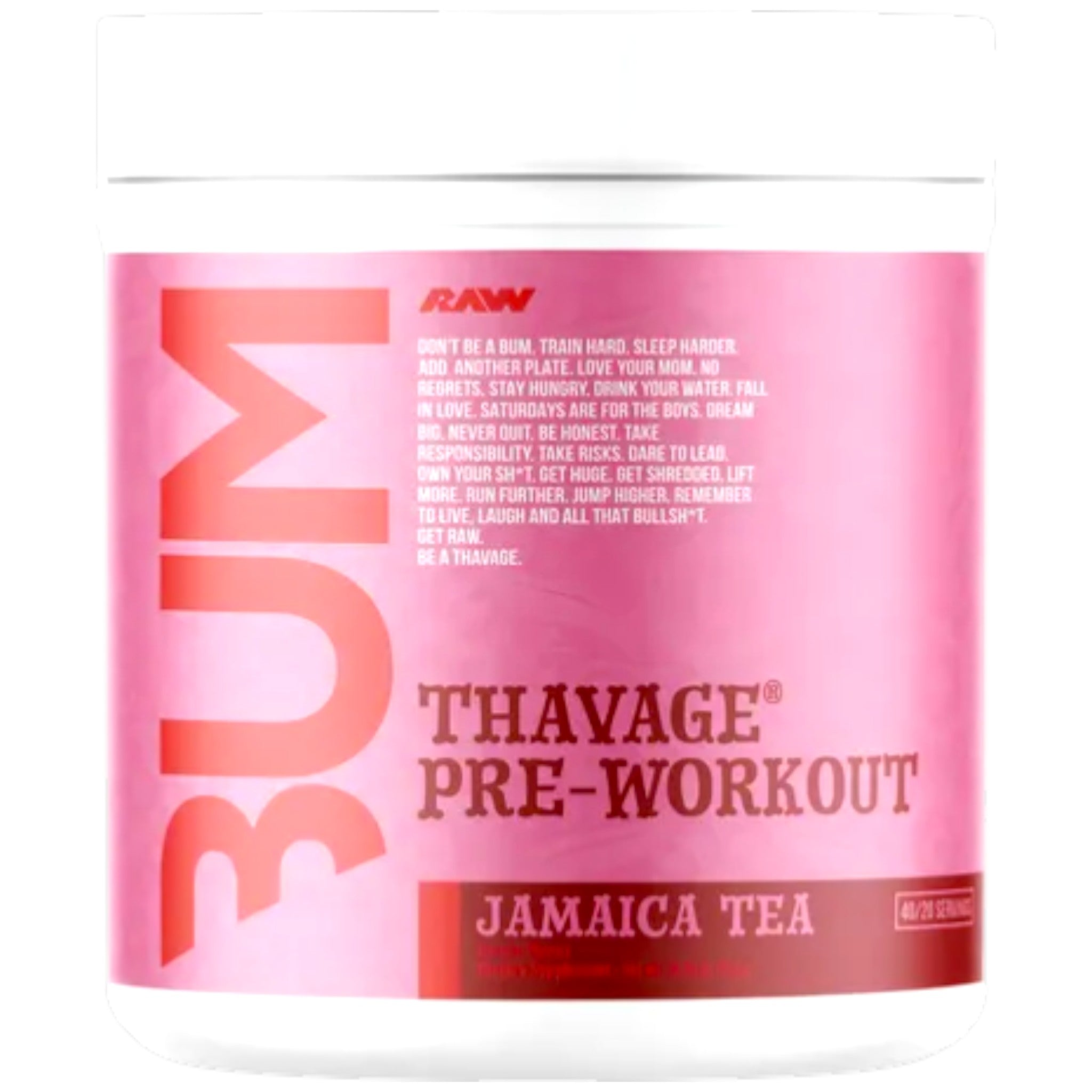 Raw Nutrition Bum Thavage Pre-Workout 40 Servicios