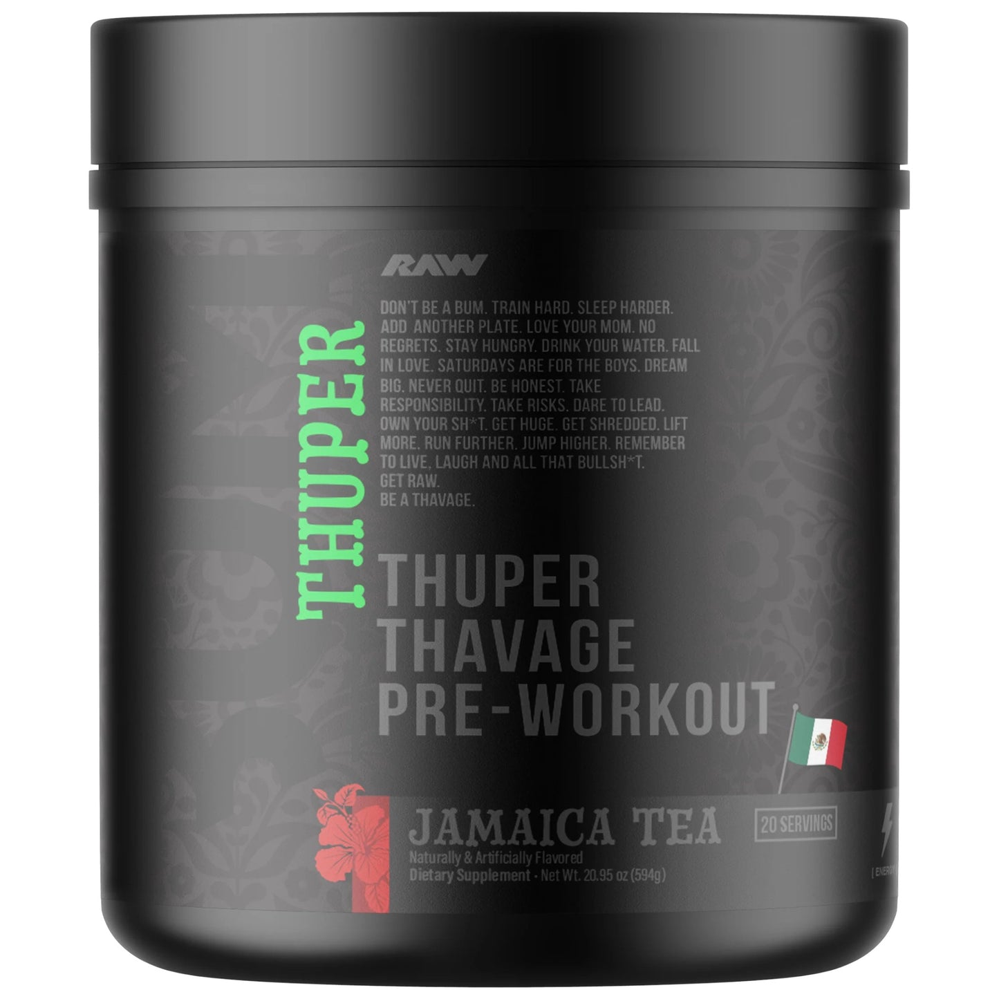 Raw Nutrition Bum Thuper Thavage 20 Servicios