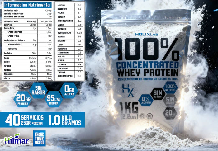 Holix Lab 100% Concentrated Whey Protein 2.2 Lbs