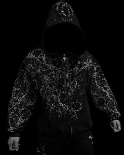 Breathedivinity Oversized Zip-Up Hoodie Sanctuary Void Black
