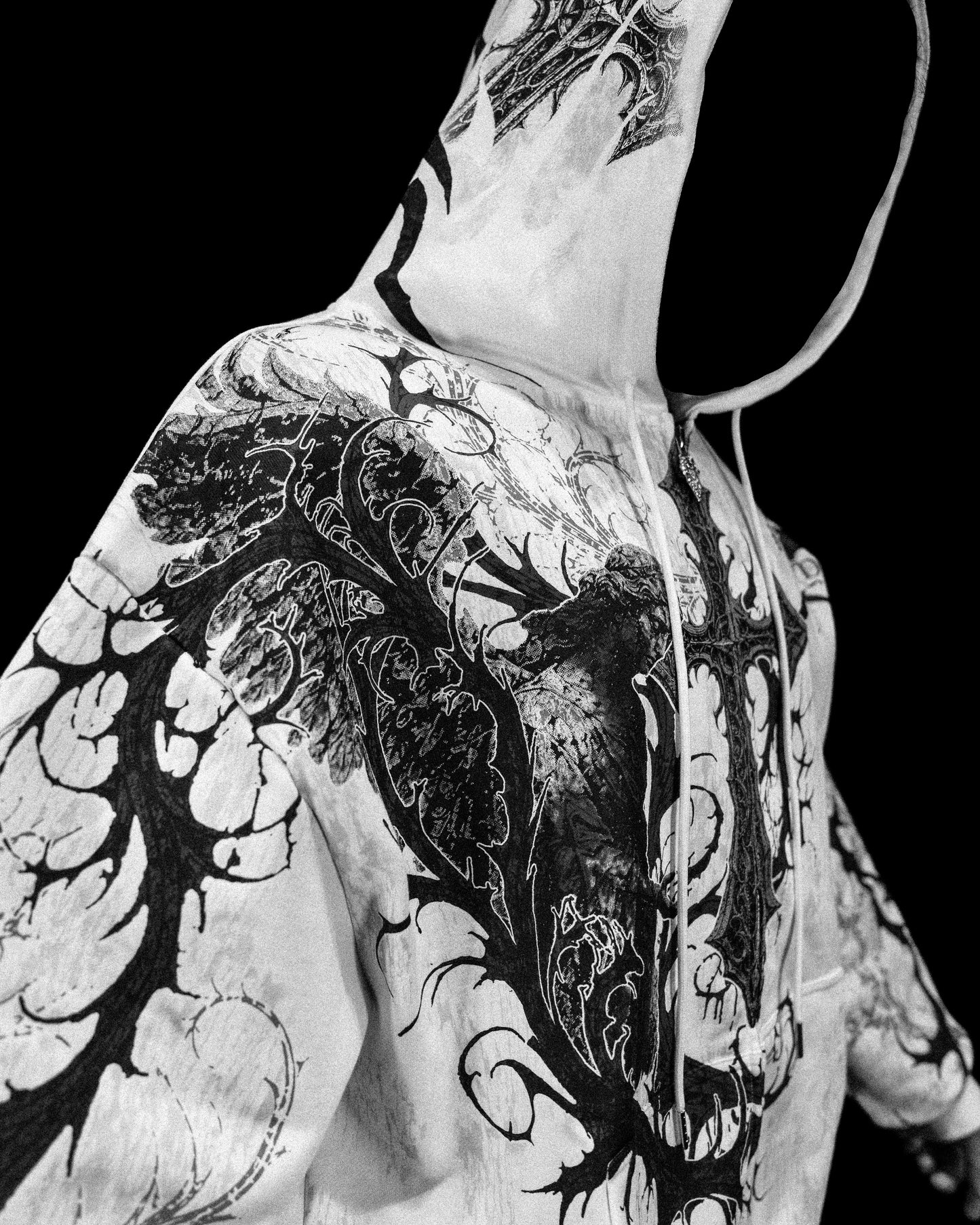 Breathedivinity Oversized Zip-Up Hoodie Sanctuary Divine White