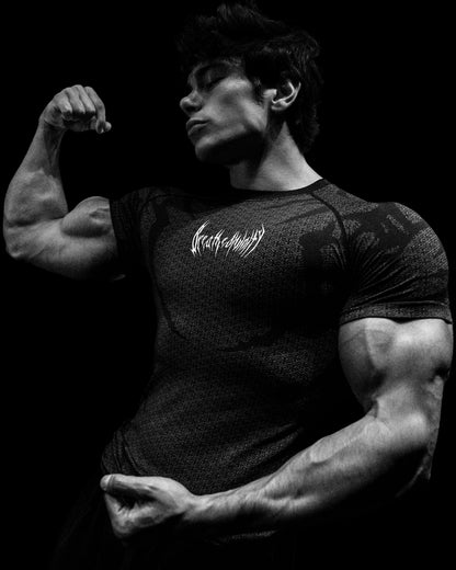 Breathedivinity Doom Tech ™ Armored Shortsleeve Compression Void Black