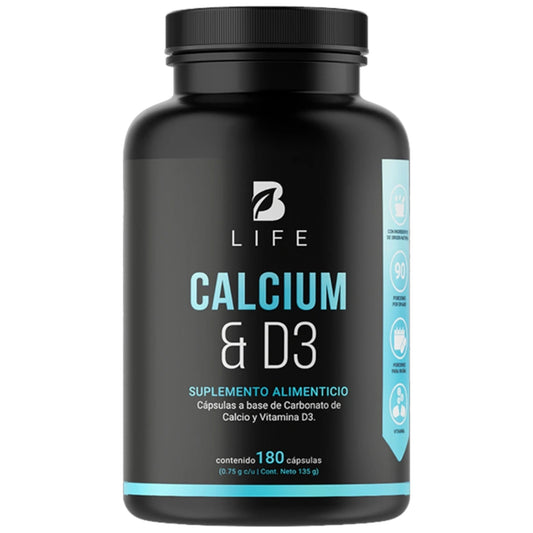 B Life Calcium & D3 Calcio con Vitamina D3 180 Capsulas