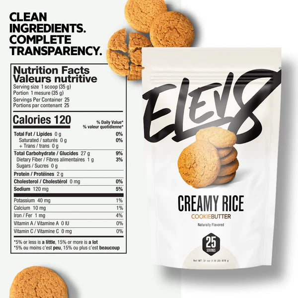 Elev8 Creamy Rice Cookie Butter 25 Servicios
