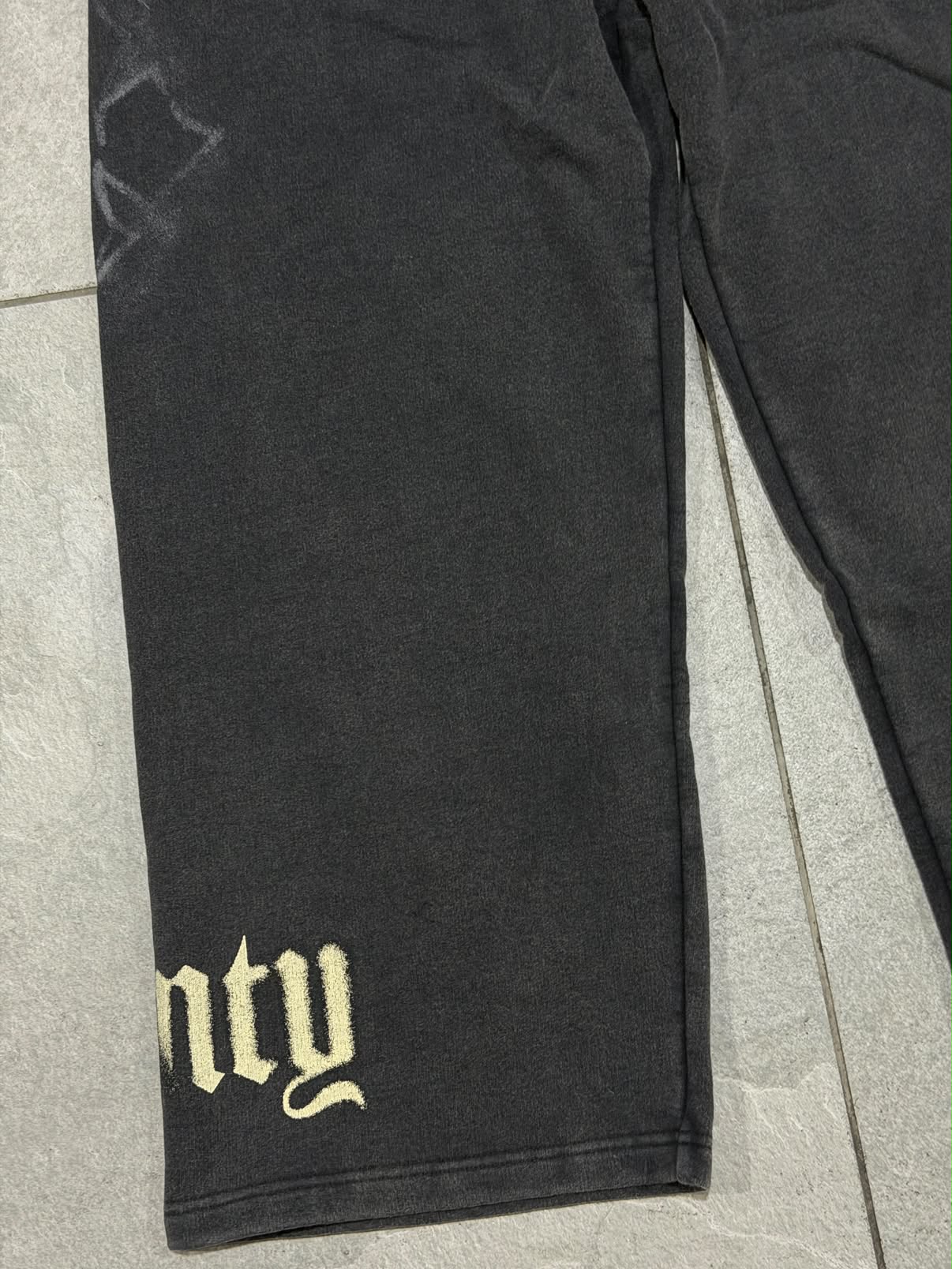Controlled Insanity Wide Leg Sweats Black