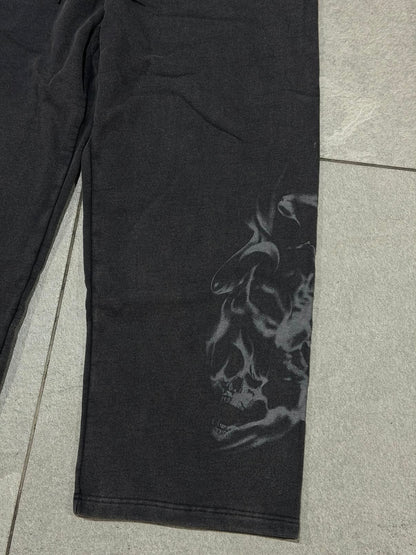 Controlled Insanity Wide Leg Sweats Black