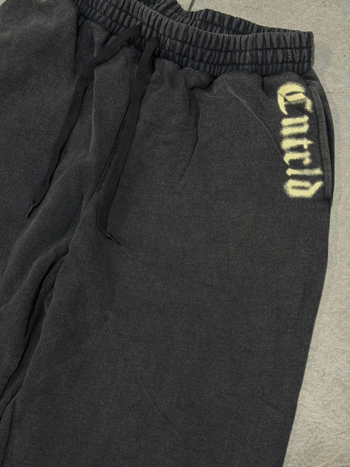Controlled Insanity Wide Leg Sweats Black