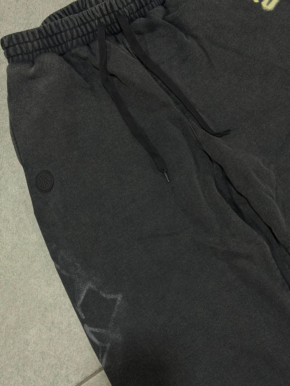 Controlled Insanity Wide Leg Sweats Black