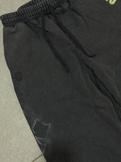 Controlled Insanity Wide Leg Sweats Black