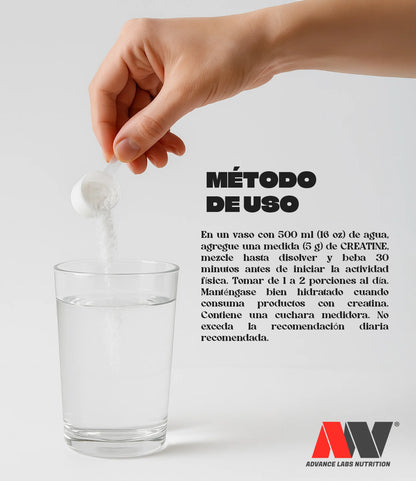 Advance Nutrition Creatine Creapure 450 Gramos 90 Servicios