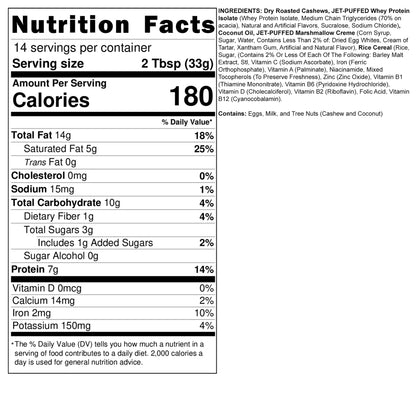 Fit Butters Jet-Puffed Cereal Bar Cashew Butter 14 Servicios