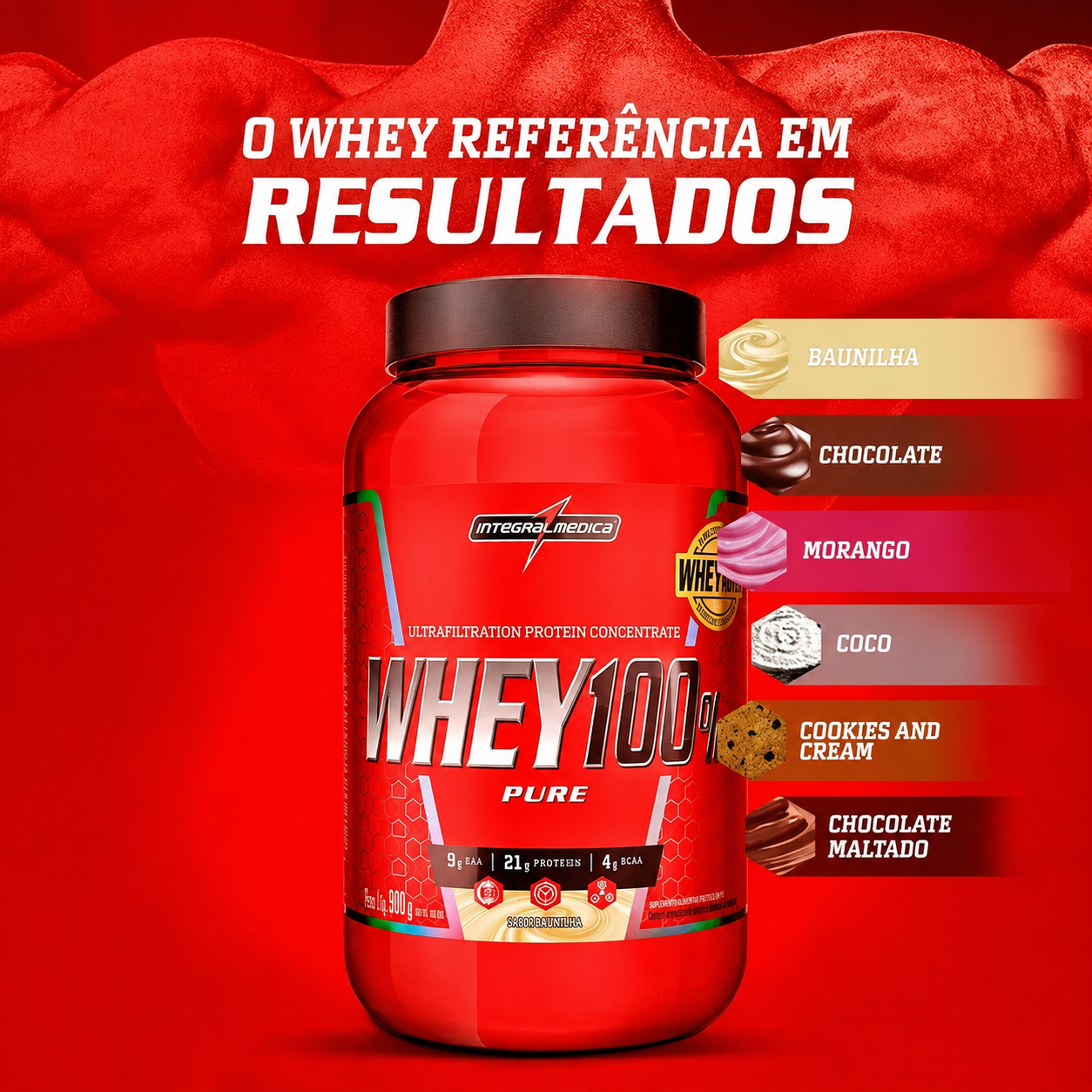 Integralmedica Whey 100% Pure 900 Gramos