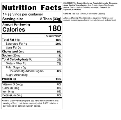 Fit Butters Cinnamon Sugar Cookie Cashew Almond Blend 14 Servicios