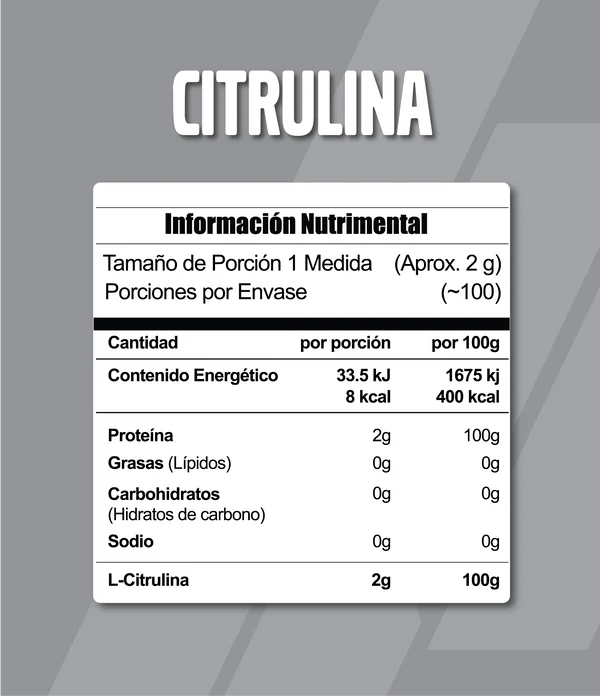Meta Nutrition Citrulina 100 Servicios