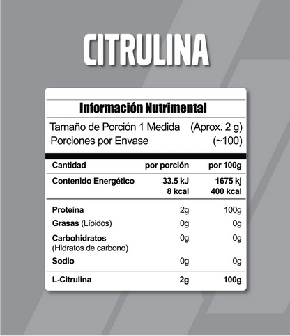 Meta Nutrition Citrulina 100 Servicios