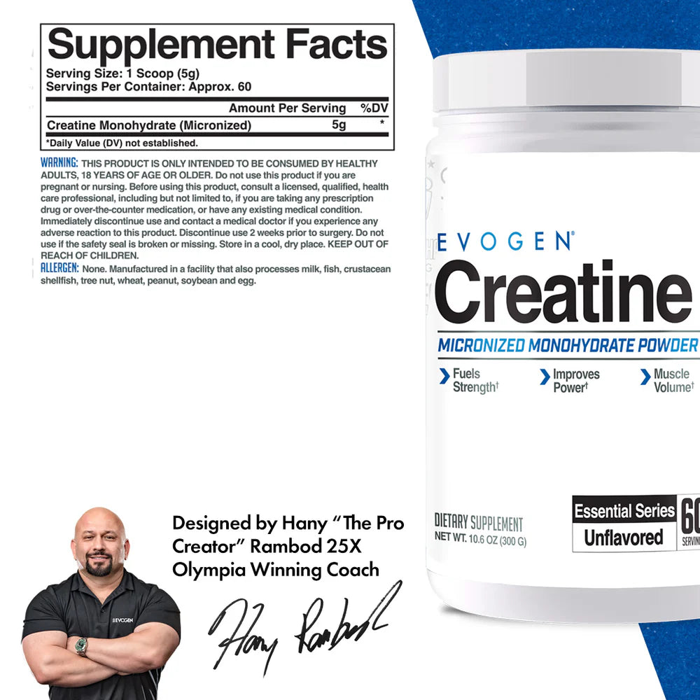 Evogen Creatine 300 Gramos 60 Servicios