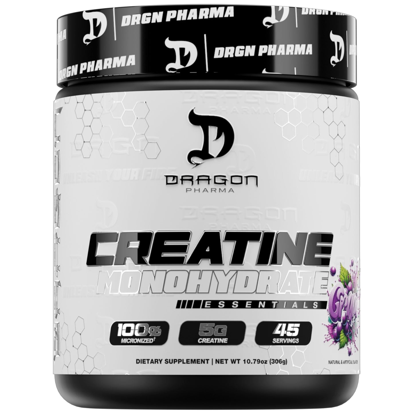 Dragon Pharma Flavored Creatine Monohydrate 306 Gramos 45 Servicios