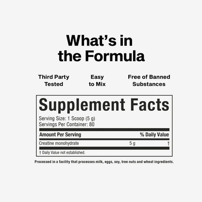 Muscletech Platinum 100% Creatine 400 Gramos 80 Servicios