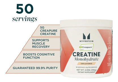 MyProtein Creapure 250 Gramos 50 Servicios