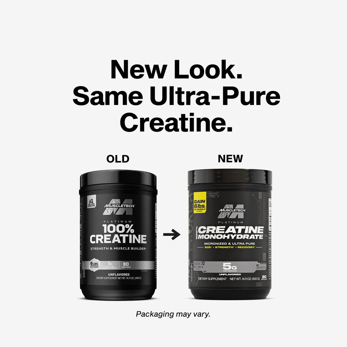 Muscletech Platinum 100% Creatine 400 Gramos 80 Servicios