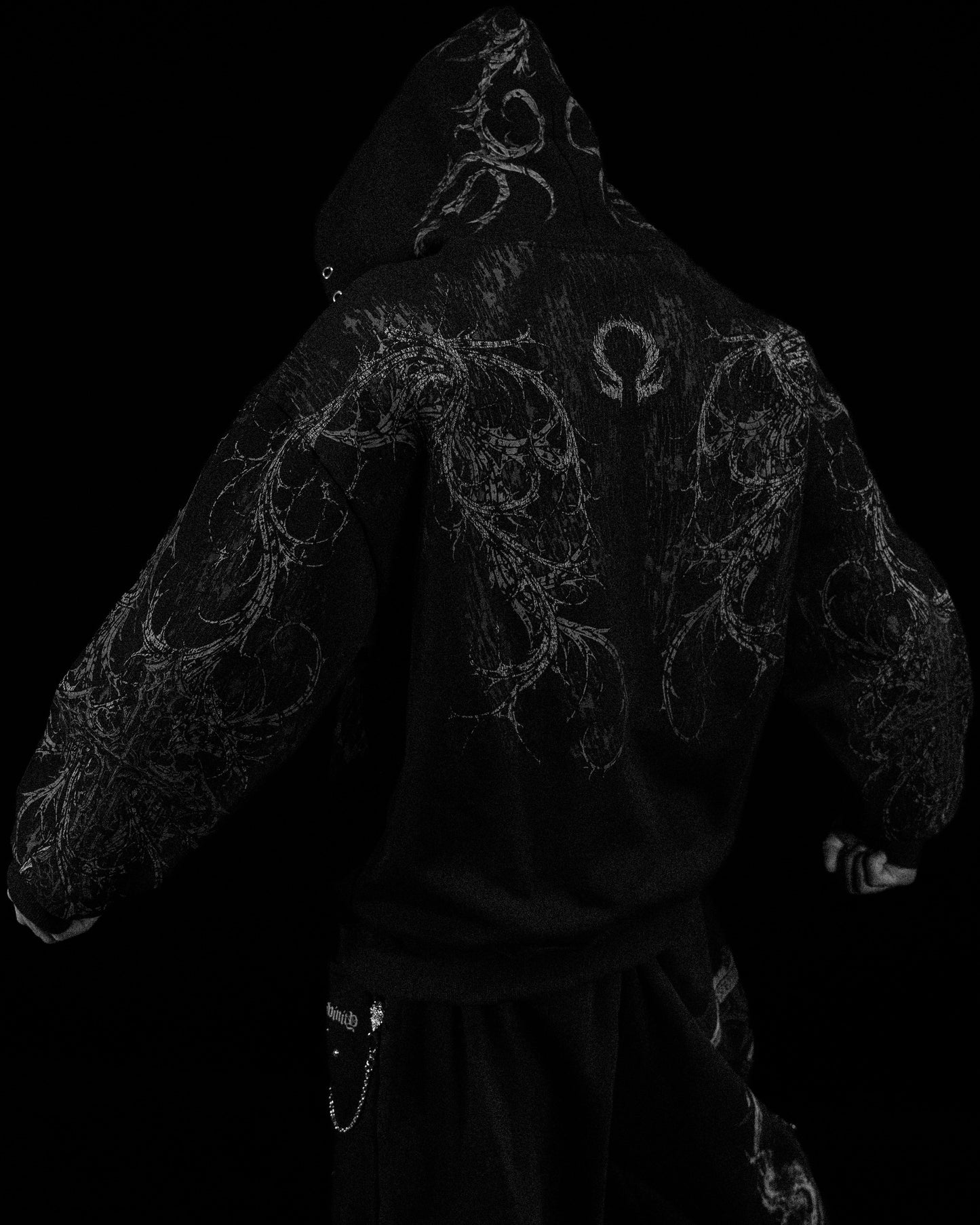 Breathedivinity Oversized Zip-Up Hoodie Sanctuary Void Black