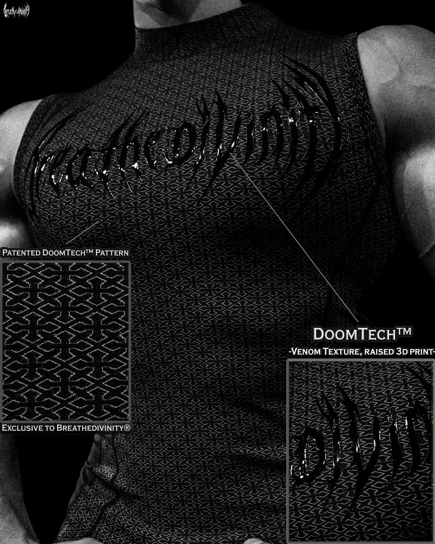Breathedivinity Doom Tech ™ Armored Cut-Off Compression Divinite White