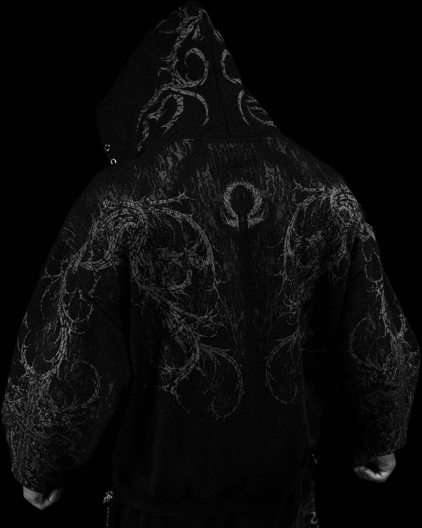 Breathedivinity Oversized Zip-Up Hoodie Sanctuary Void Black