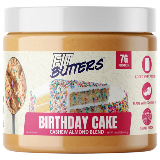Fit Butters Birthday Cake Cashew Almond Blend 14 Servicios