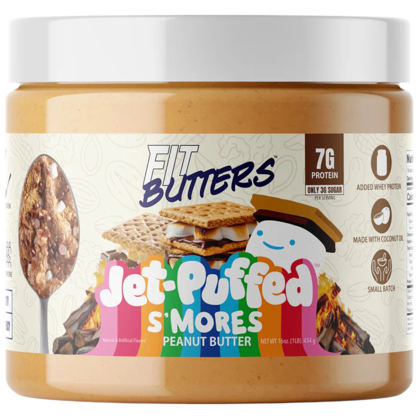 Fit Butters Jet-Puffed S´mores Peanut Butter 14 Servicios