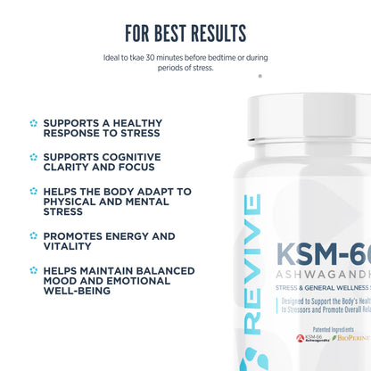 Revive Ksm-66 Ashwagandha 60 Capsulas