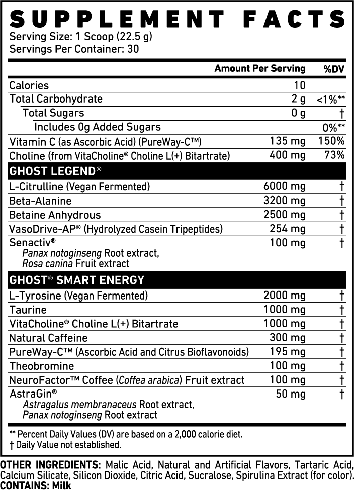 Ghost Legend Pre Workout 30 Servicios