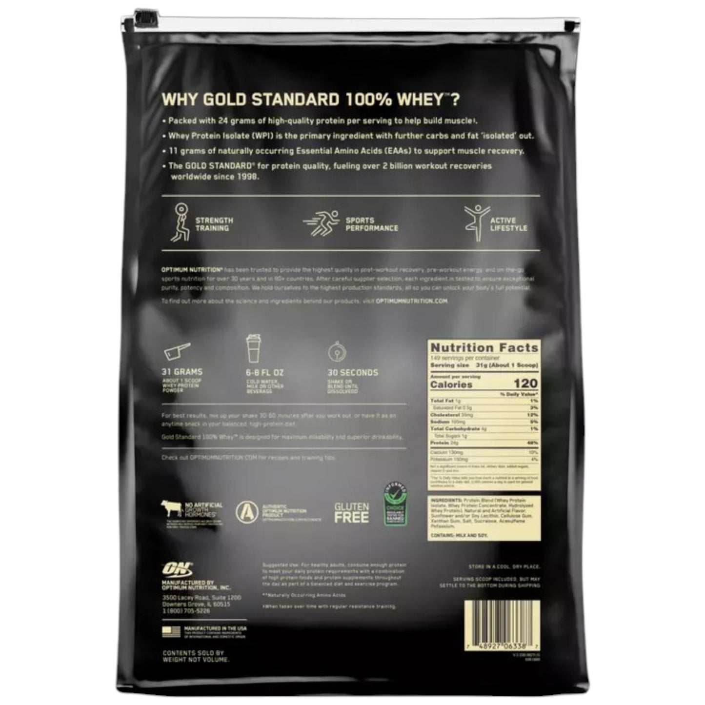 On Gold Standard 100% Whey 10 Lbs