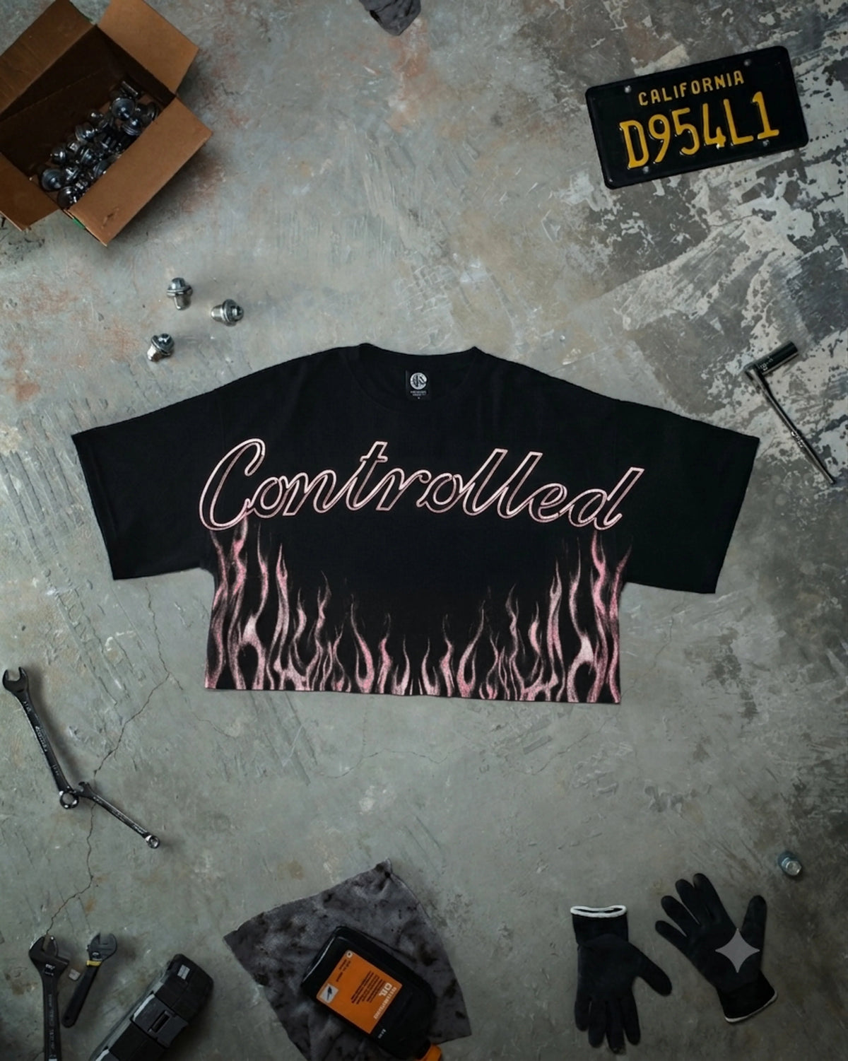 Controlled Insanity Inferno Cropped Pink Pump Cover