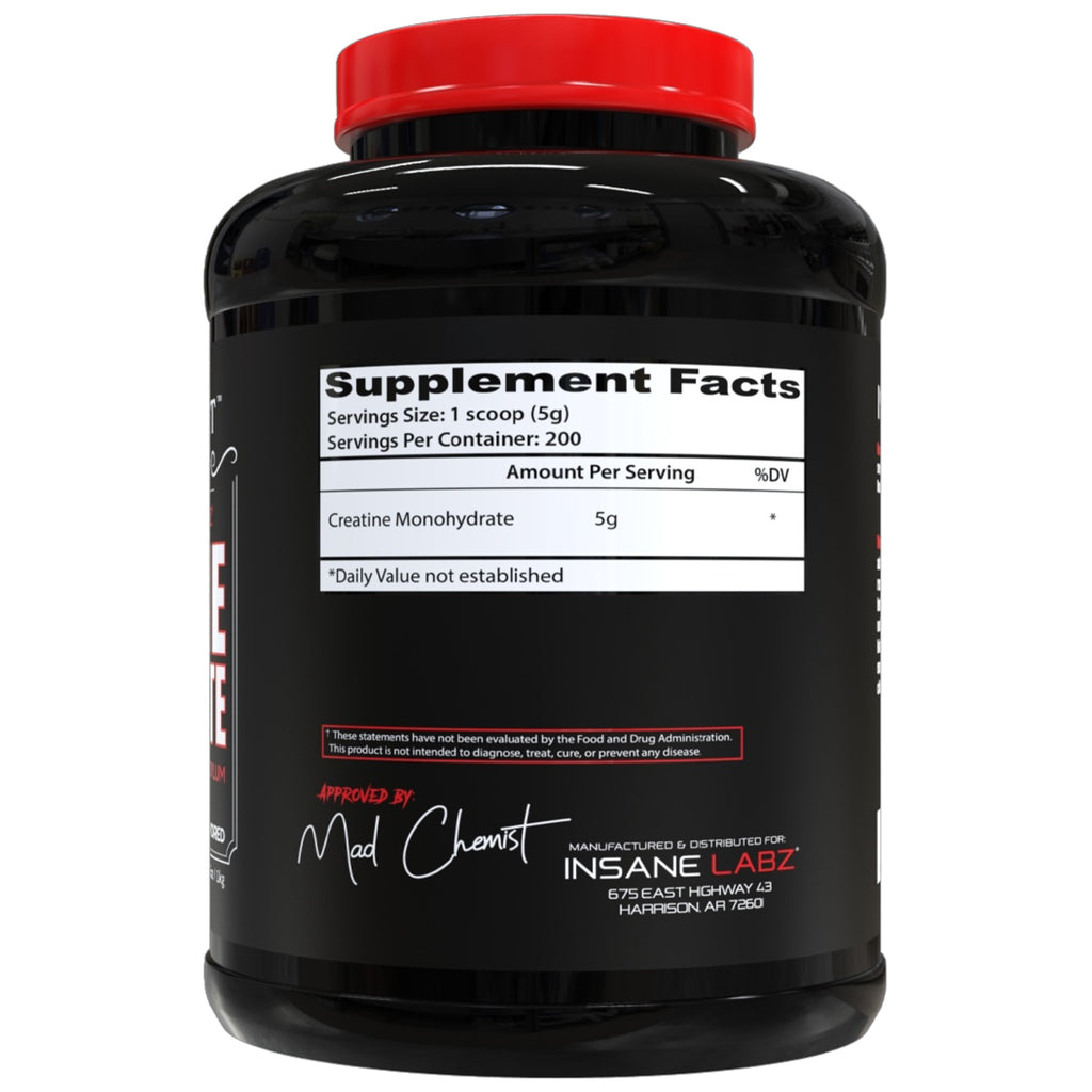 Insane Labz Creatine Monohydrate 1 Kg 200 Servicios