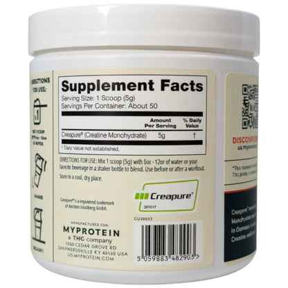 MyProtein Creapure 250 Gramos 50 Servicios
