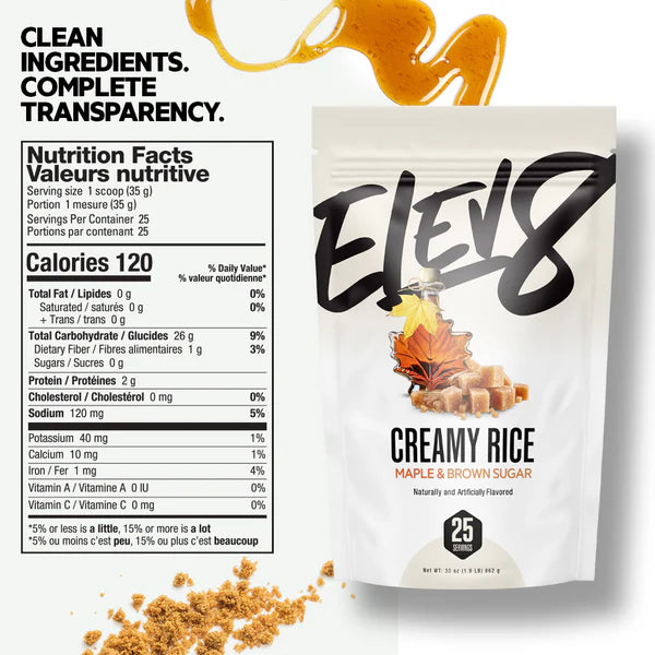 Elev8 Creamy Rice Maple & Brown Sugar 25 Servicios