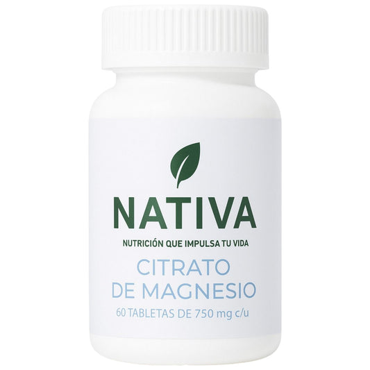 Nativa Citrato De Magnesio 60 Tabletas