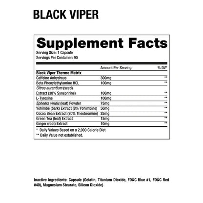 Dragon Pharma Black Viper 90 Capsulas