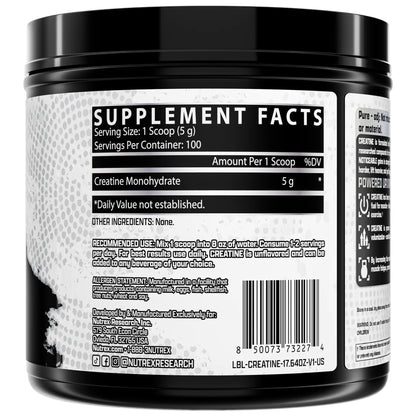 Nutrex Creatine Monohydrate 500 Gramos 100 Servicios