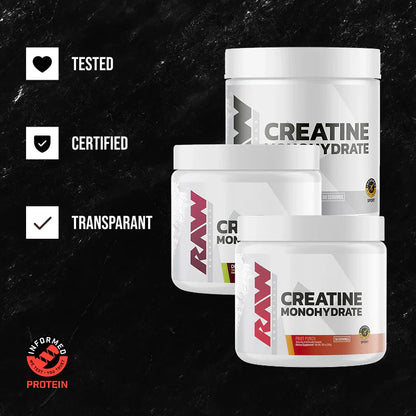 Raw Nutrition Creatine Monohydrate 500 Gramos 100 Servicios