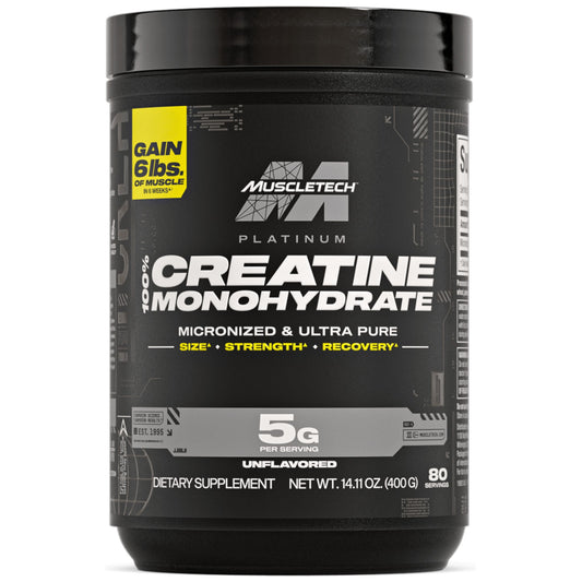 Muscletech Platinum 100% Creatine 400 Gramos 80 Servicios