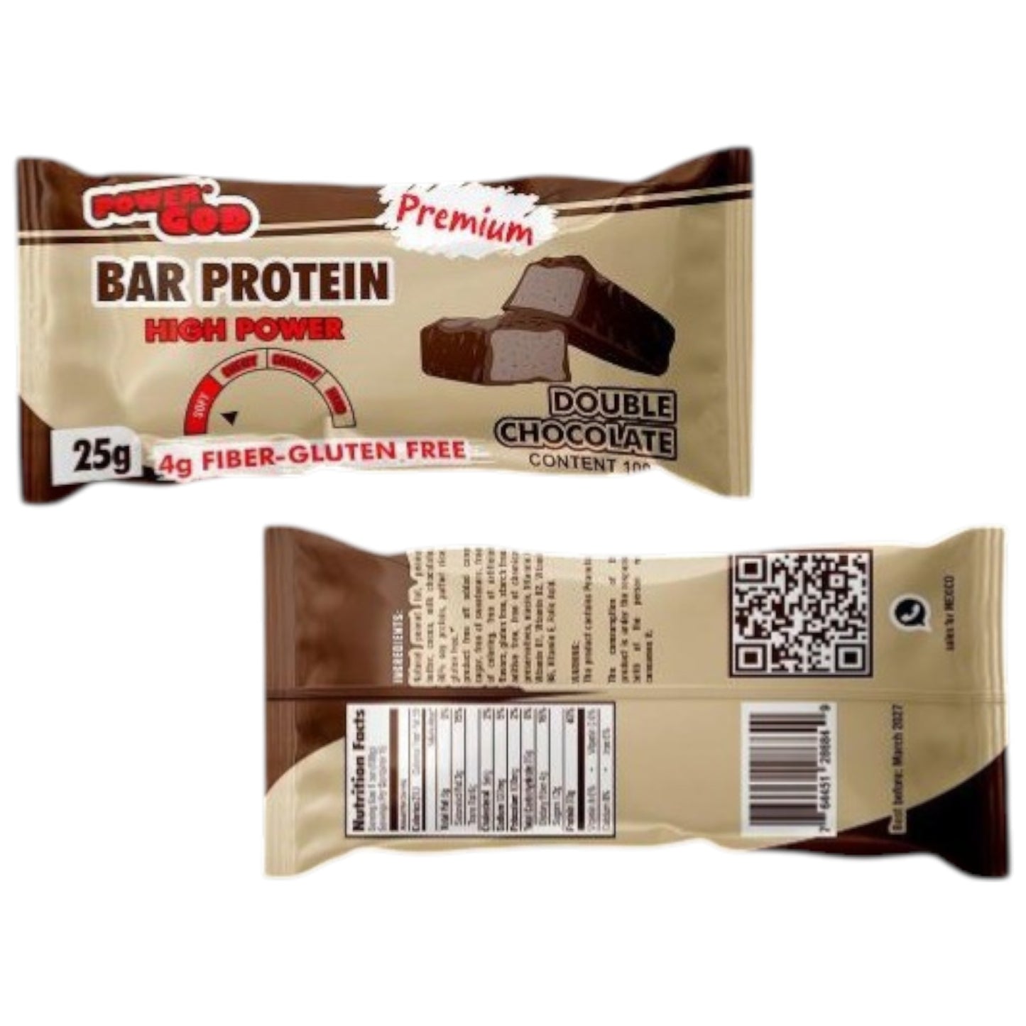 Power God Bar Protein 25g Protein 100 Gramos