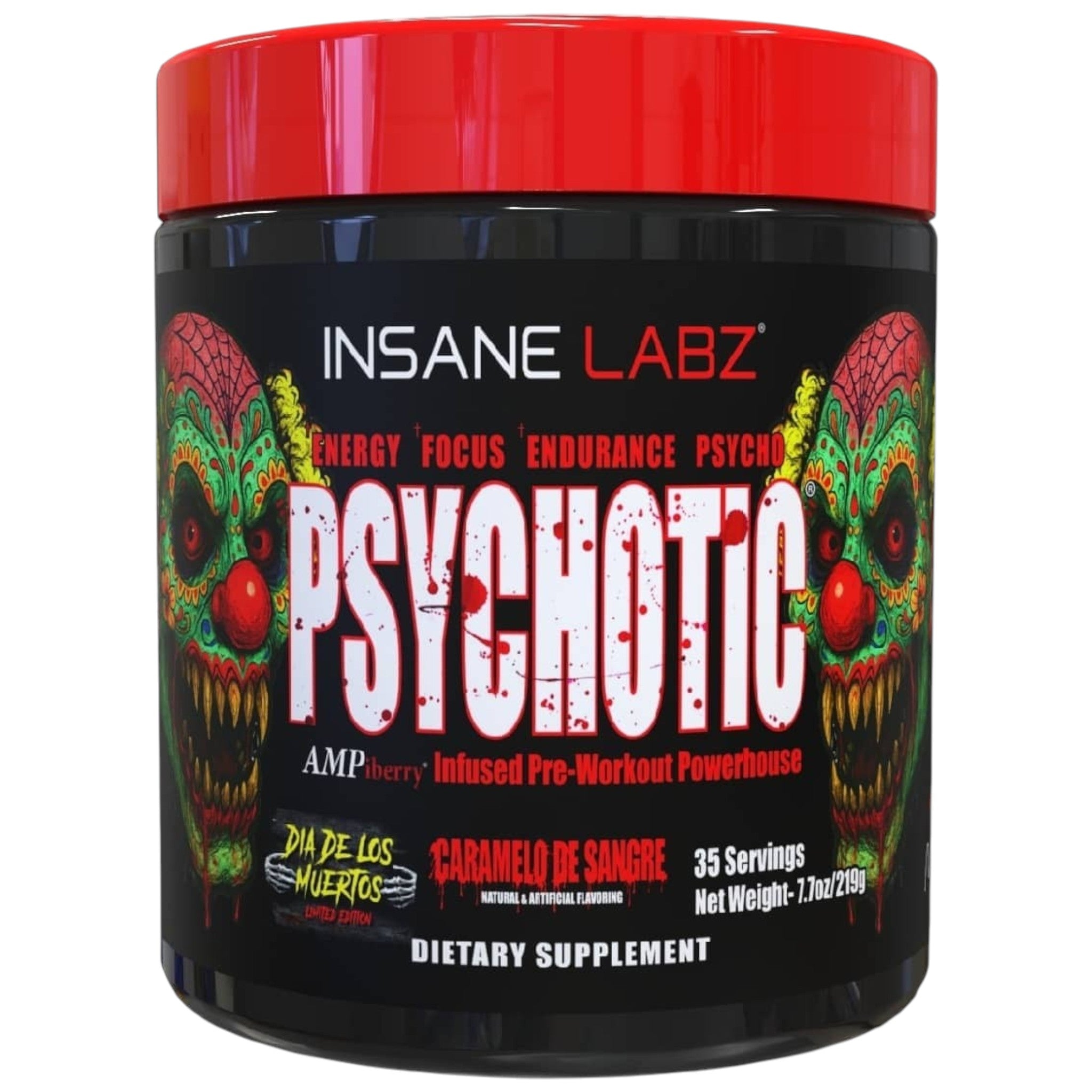 Insane Labz Psychotic Rojo 35 Servicios – Suplementos Alex MX
