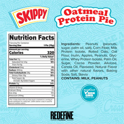 Redefine Foods Oatmeal Protein Pie 76 Gramos