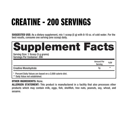 Dragon Pharma Creatine Monohydrate 1 Kg 200 Servicios