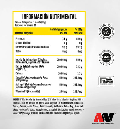 Advance Nutrition Astra-Nox 30 Servicios