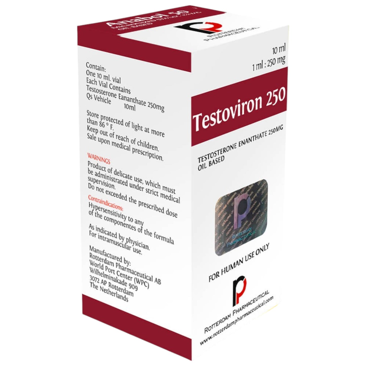 Rotterdam Testoviron 250 (Testosterone Enanthate 250 Mg) 10 Ml