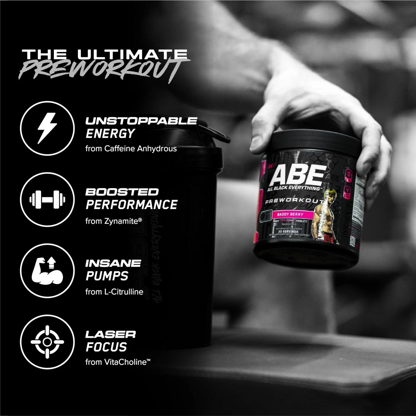 Applied Nutrition Abe All Black Everything Pre 30 Servicios