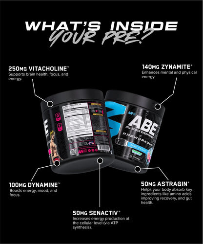 Applied Nutrition Abe All Black Everything Pre 30 Servicios